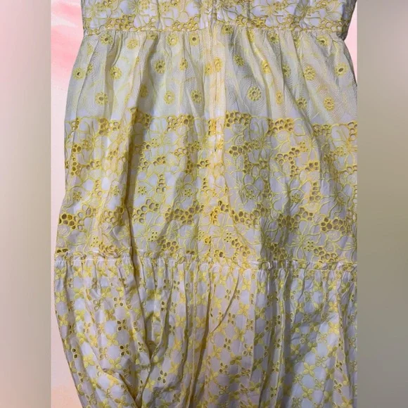 Lilly Pulitzer NWT Women’s Kyla Maxi Dress in St. Tropez Yellow Garden Eyelet - Picture 7 of 15